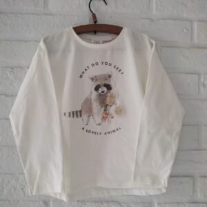 Remera Mapache - talle 3/4 años
