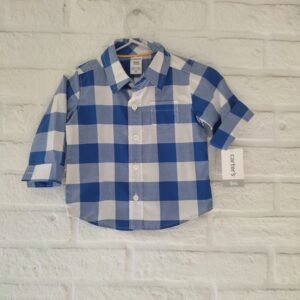 camisa cuadros - talle 6 meses