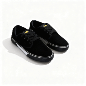 CAPO GAMUZA NEGRA DOBLE BUMPER BLANCO NEGRO